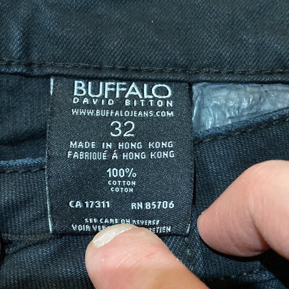 NWT Buffalo David Bitton SAMPLE Black Straight Denim Jeans #B10 - Picture 5 of 11